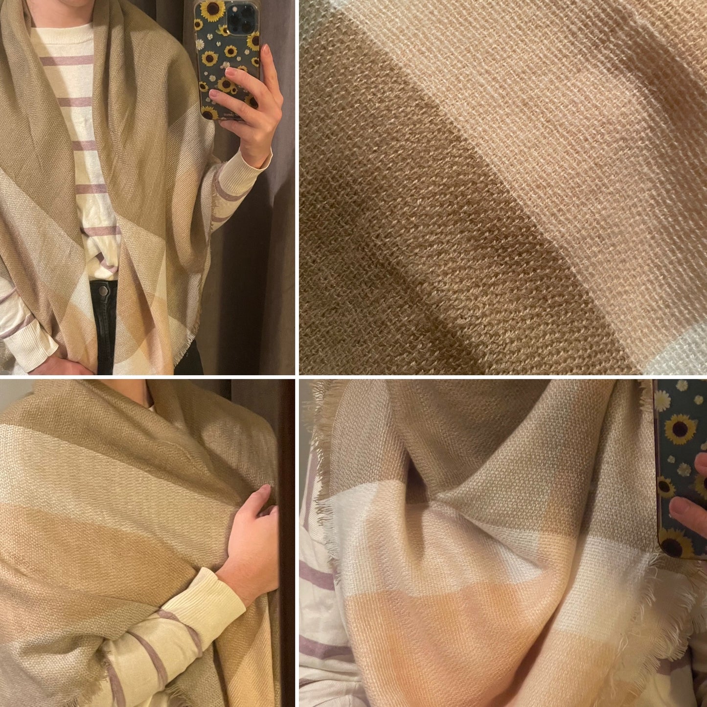 Neutral blanket scarf