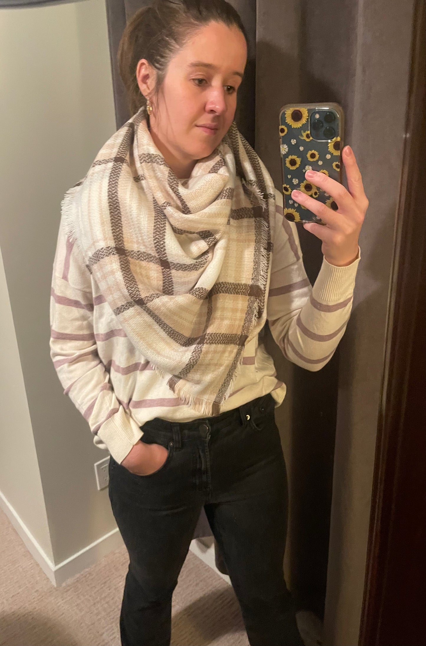 Baby doll blanket scarf