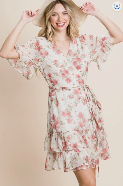 Floral wrap dress canada sales