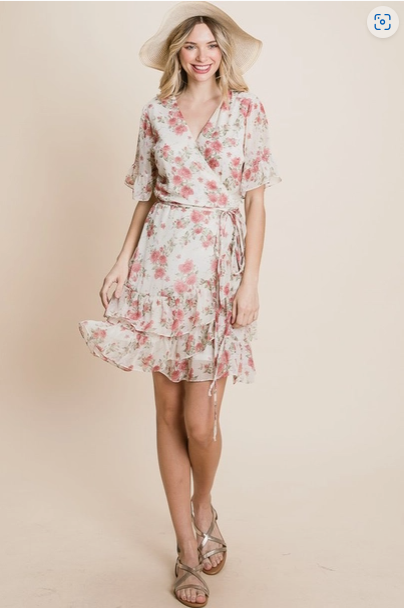 Floral Wrap Dress