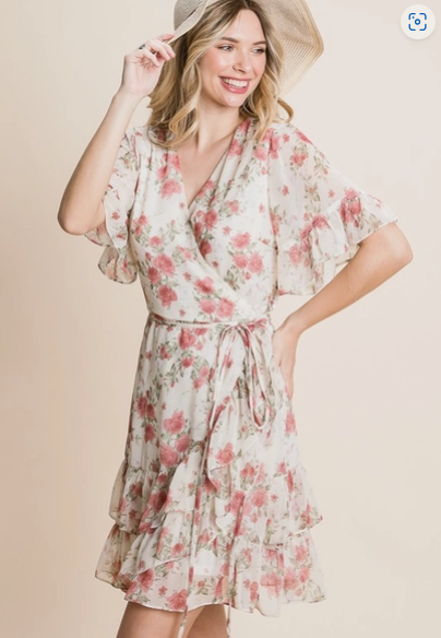 Floral Wrap Dress