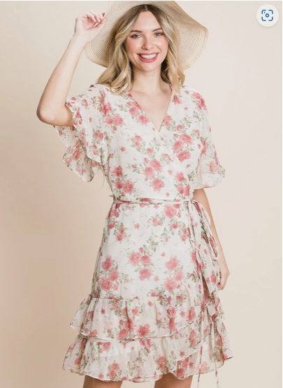 Floral Wrap Dress