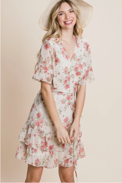 Floral Wrap Dress