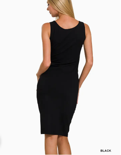 Premium Cotton Sleeveless Midi Dress